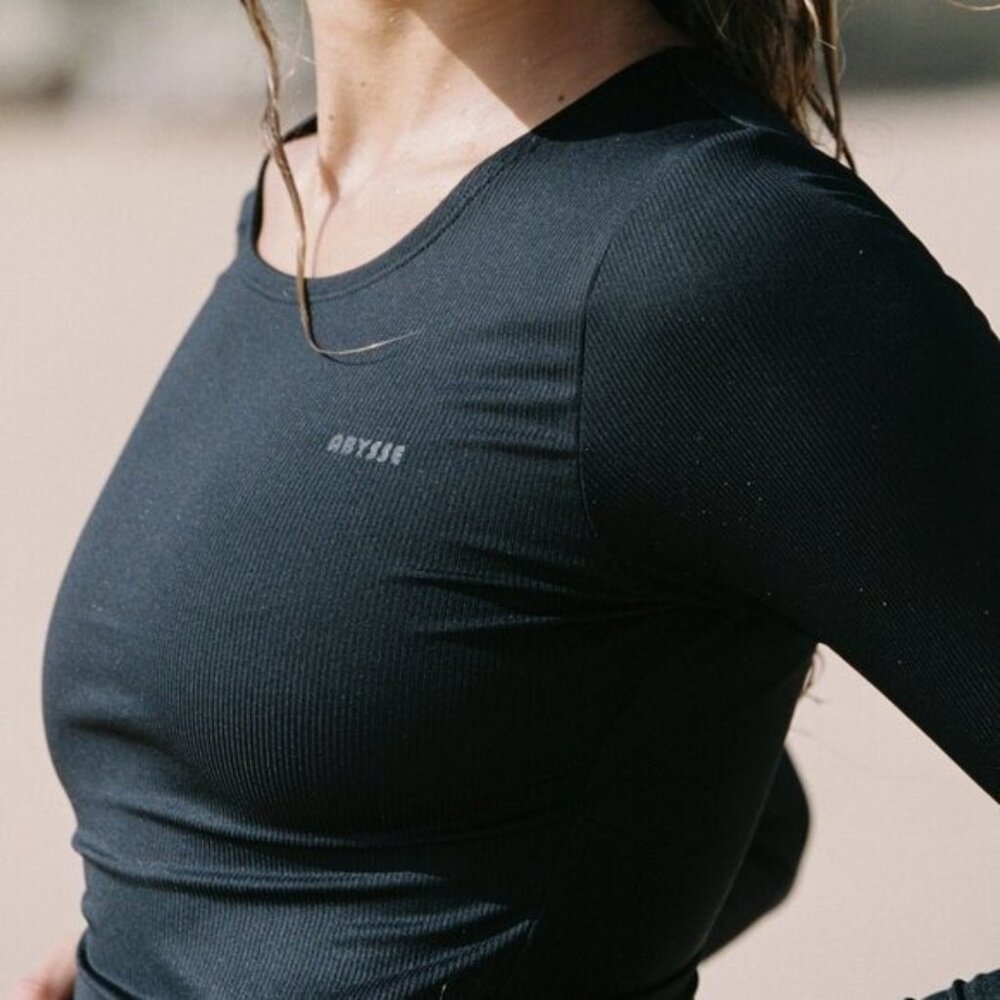 Abysse Poppler UV Protection Surf Rash Guard - Jet Rib - Size Small - Picture 4 of 6